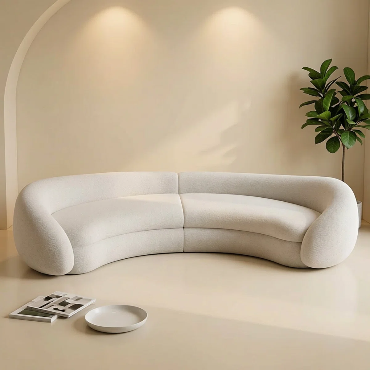 Innovative Homesi Valencia Curve Sofa Set
